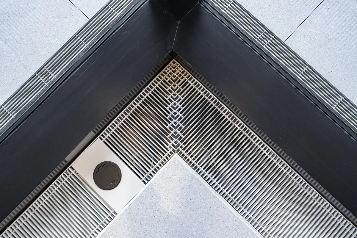 Katherm floor convectors at panoramic glazing
